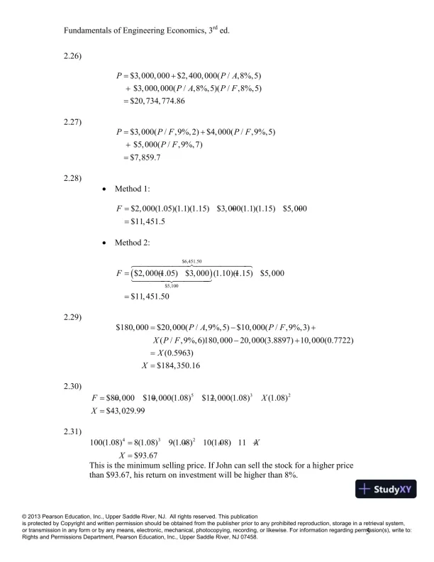 Solution Manual For Fundamentals Of Engineering Economics, 3rd Edition - Page 7 preview image
