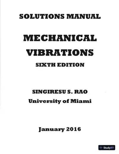 Solution Manual for Mechanical Vibrations, 6th Edition - Page 1 preview image
