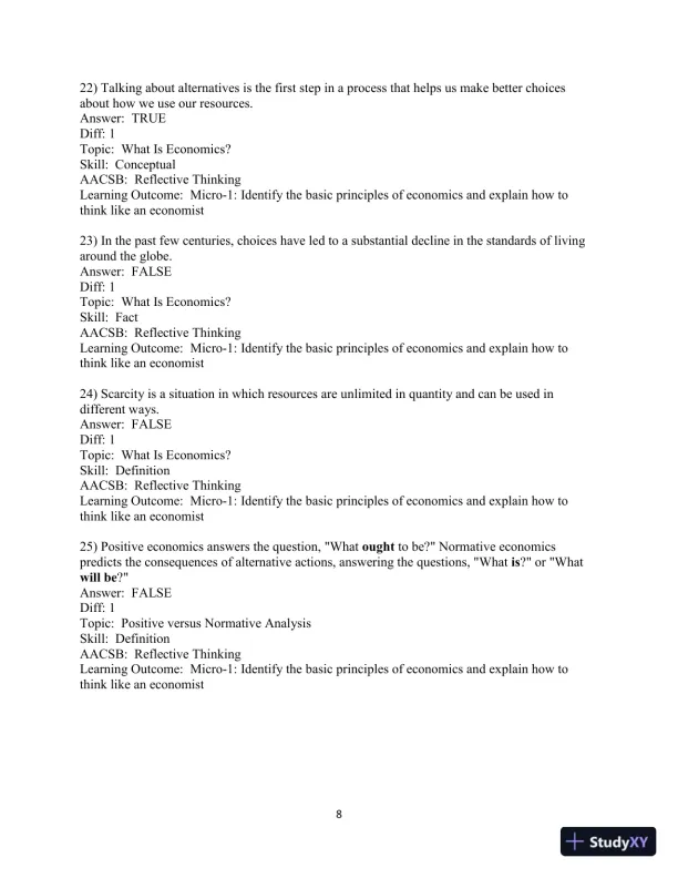 Test Bank for Microeconomics: Principles, Applications and Tools, 10th Edition - Page 10 preview image