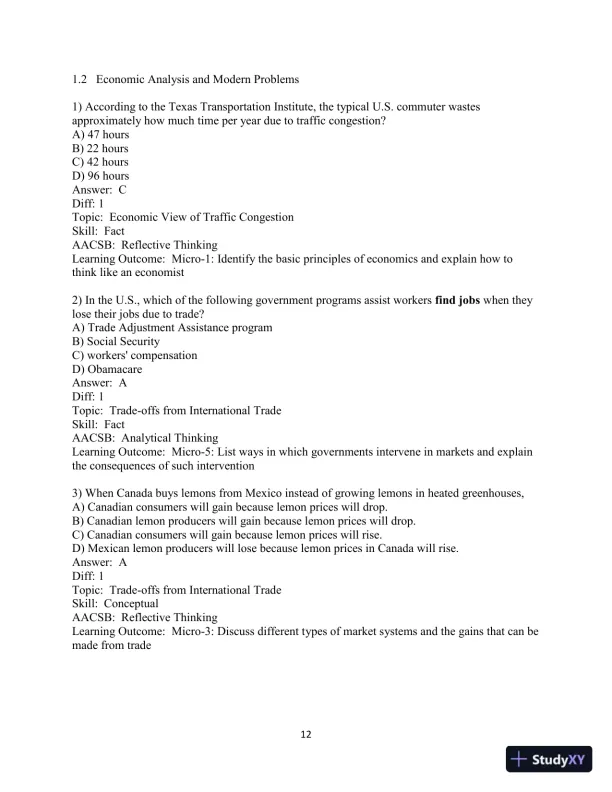 Test Bank for Microeconomics: Principles, Applications and Tools, 10th Edition - Page 14 preview image