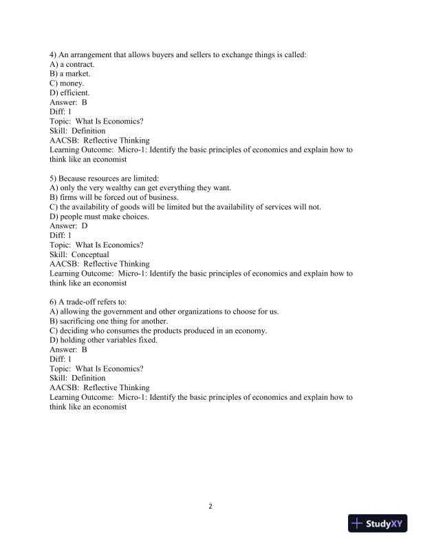 Test Bank for Microeconomics: Principles, Applications and Tools, 10th Edition - Page 4 preview image