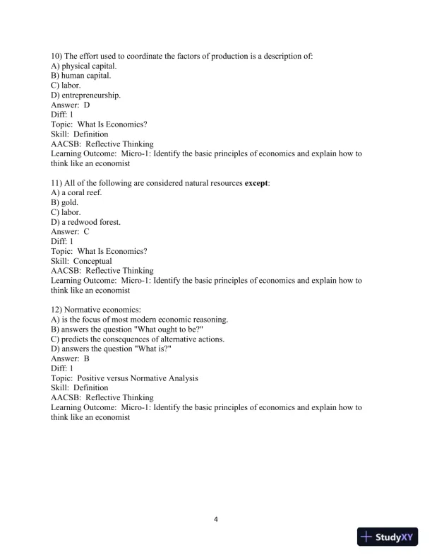 Test Bank for Microeconomics: Principles, Applications and Tools, 10th Edition - Page 6 preview image