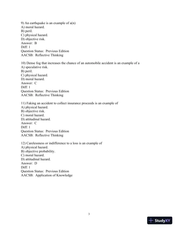 Test Bank for Principles Of Risk Management And Insurance, 14th Edition - Page 4 preview image