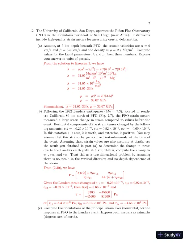Solution Manual for Introduction to Seismology, 3rd Edition - Page 11 preview image