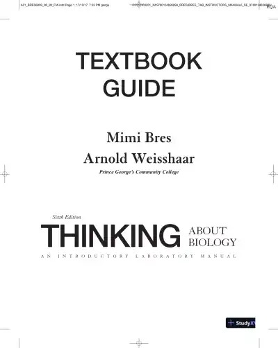 Thinking About Biology: An Introductory Lab Manual, 6th Edition Solution Manual - Page 1 preview image