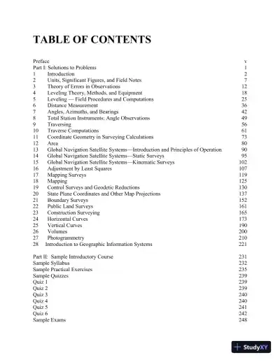 Elementary Surveying: An Introduction to Geomatics, 15th Edition Solution Manual - Page 1 preview image