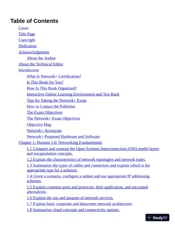 CompTIA Network+ Review Guide: Exam N10-008, 5th Edition (2021) - Page 3 preview image