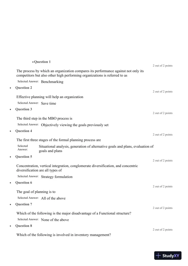 Liberty University Busi 310 Test Exam 2 Complete Solutions Correct Answers Key - Page 4 preview image