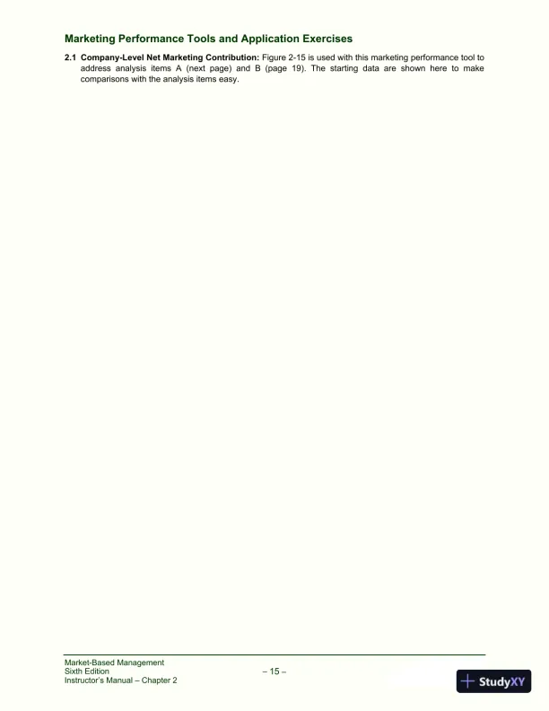 Solution Manual for Market-Based Management, 6th Edition - Page 23 preview image