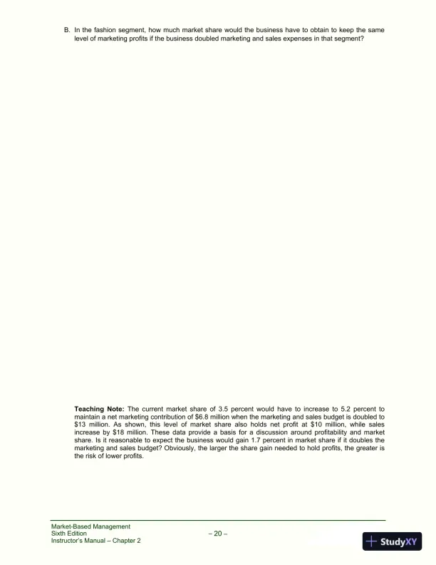 Solution Manual for Market-Based Management, 6th Edition - Page 28 preview image