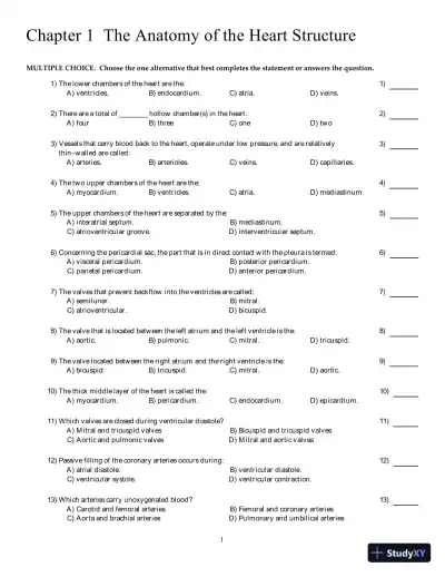 Test Bank for Understanding EKGs: A Practical Approach, 5th Edition - Page 1 preview image