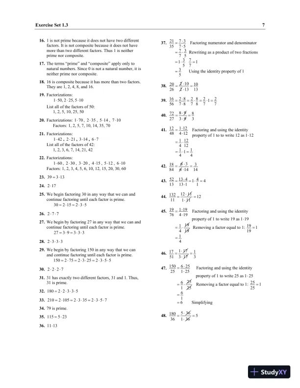 Solution Manual for Elementary and Intermediate Algebra Concepts and Applications, 7th Edition - Page 10 preview image