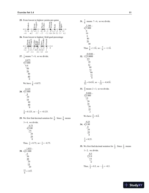Solution Manual for Elementary and Intermediate Algebra Concepts and Applications, 7th Edition - Page 14 preview image
