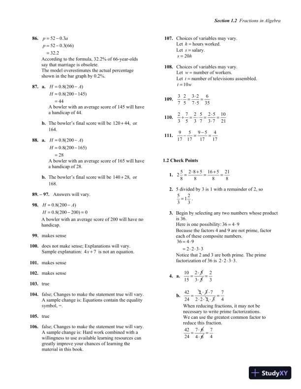 Solution Manual for Introductory and Intermediate Algebra for College Students, 6th Edition - Page 8 preview image