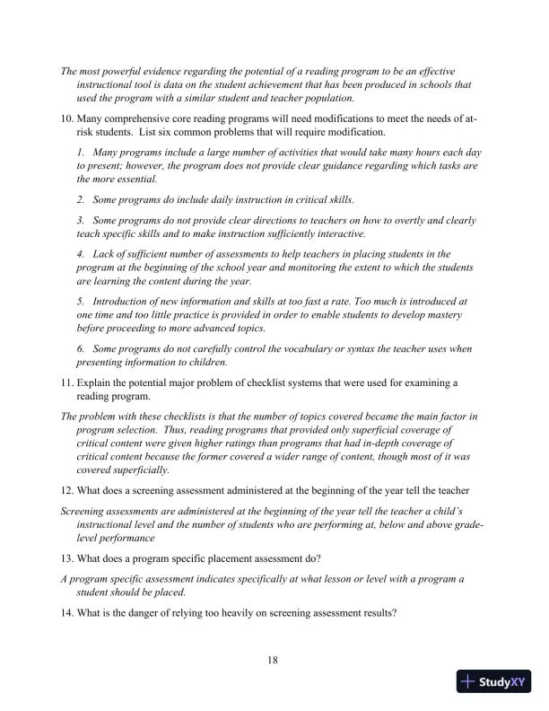 Solution Manual for Direct Instruction Reading, 3rd Edition - Page 18 preview image
