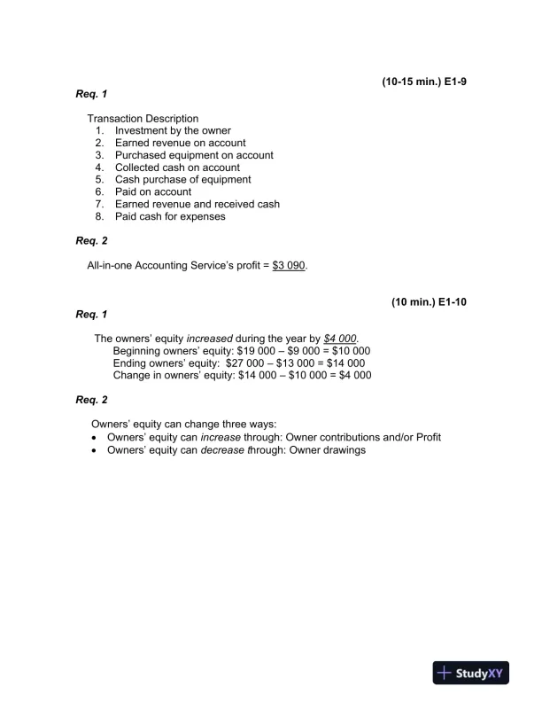 Accounting, 7th Edition Solution Manual - Page 12 preview image