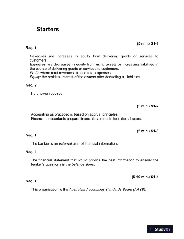 Accounting, 7th Edition Solution Manual - Page 3 preview image