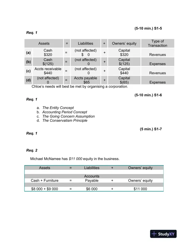 Accounting, 7th Edition Solution Manual - Page 4 preview image