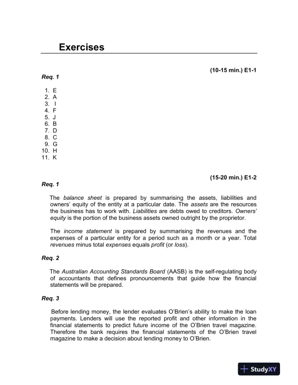 Accounting, 7th Edition Solution Manual - Page 7 preview image
