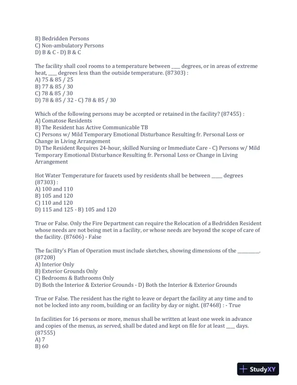 2023 RCFE Gerontology Practice Exam With Answers (102 Solved Questions) - Page 4 preview image