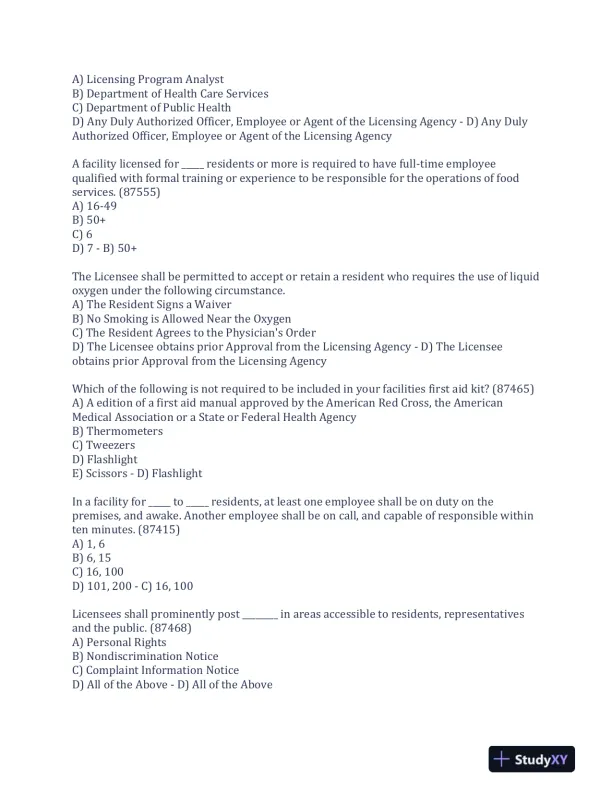 2023 RCFE Gerontology Practice Exam With Answers (102 Solved Questions) - Page 7 preview image