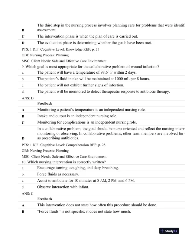 Test Bank For Maternal-Child Nursing, 4th Edition - Page 20 preview image