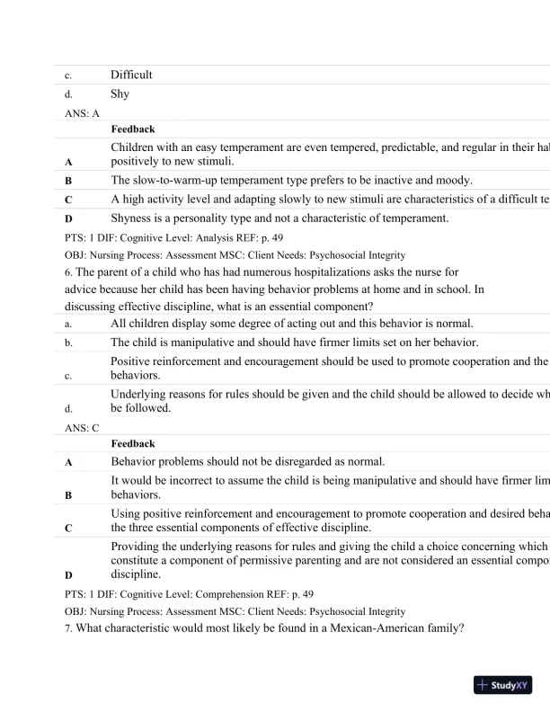 Test Bank For Maternal-Child Nursing, 4th Edition - Page 27 preview image