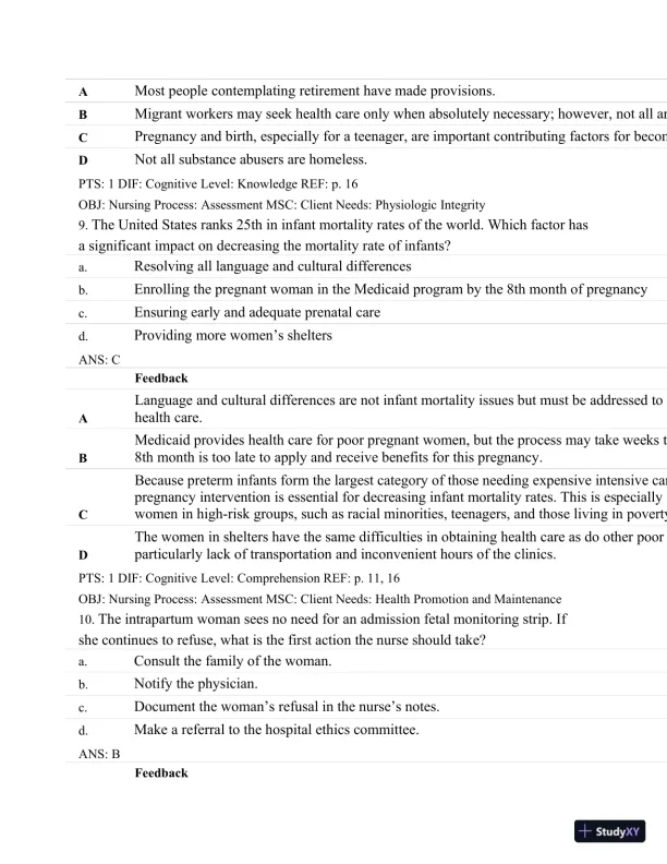Test Bank For Maternal-Child Nursing, 4th Edition - Page 6 preview image