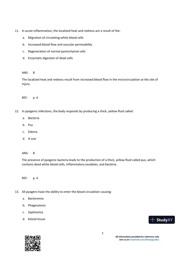 Comprehensive Radiographic Pathology 5th Edition Test Bank - Page 6 preview image