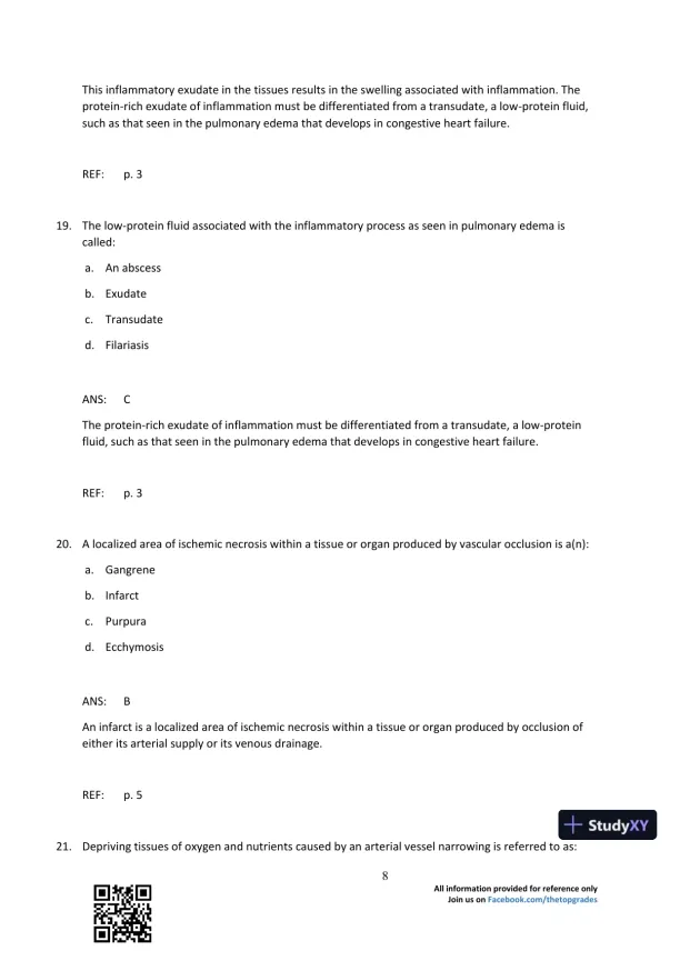 Comprehensive Radiographic Pathology 5th Edition Test Bank - Page 9 preview image