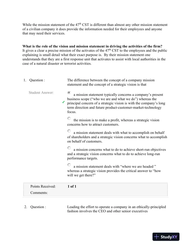 Strategic Management: Analyzing Company Evolution, Mission, and Vision Statements - Page 3 preview image