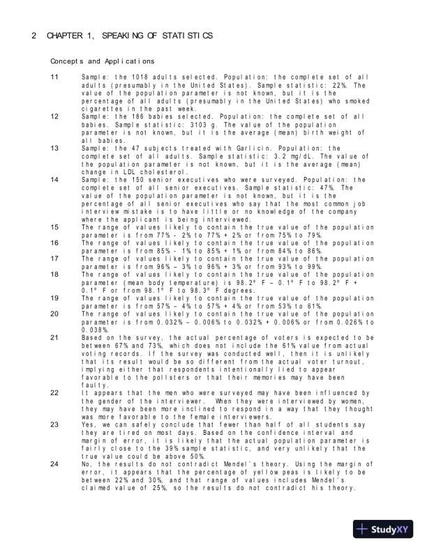 Solution Manual for Statistical Reasoning for Everyday Life, 5th Edition - Page 5 preview image