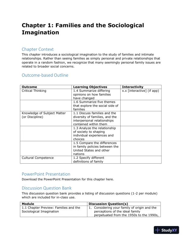 Class Notes for Families and Their Social Worlds, 3rd Edition - Page 4 preview image