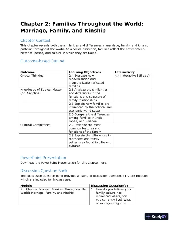 Class Notes for Families and Their Social Worlds, 3rd Edition - Page 7 preview image