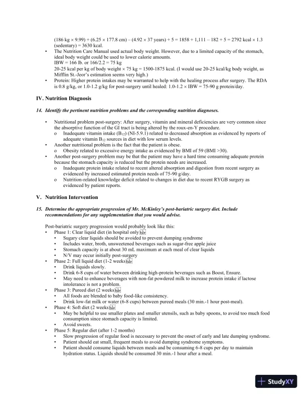 Medical Nutrition Therapy: A Case Study Approach 4th Edition Solution Manual - Page 25 preview image