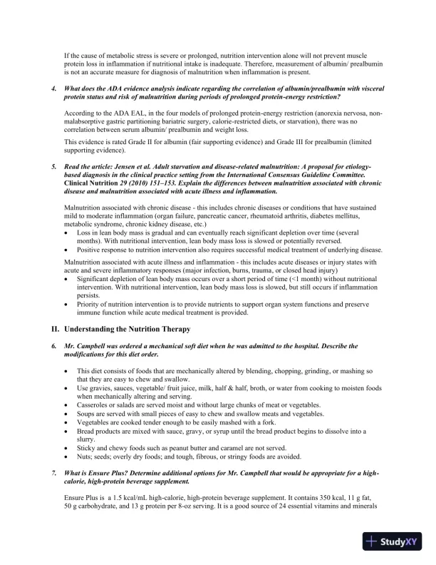 Medical Nutrition Therapy: A Case Study Approach 4th Edition Solution Manual - Page 30 preview image