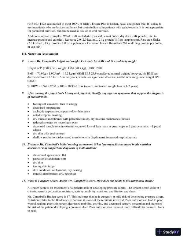 Medical Nutrition Therapy: A Case Study Approach 4th Edition Solution Manual - Page 31 preview image
