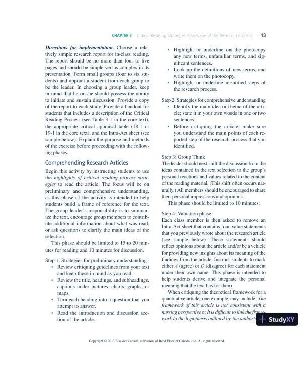 Nursing Research In Canada: Methods, Critical Appraisal, And Utilization, 3rd Canadian Edition Lecture Notes - Page 14 preview image