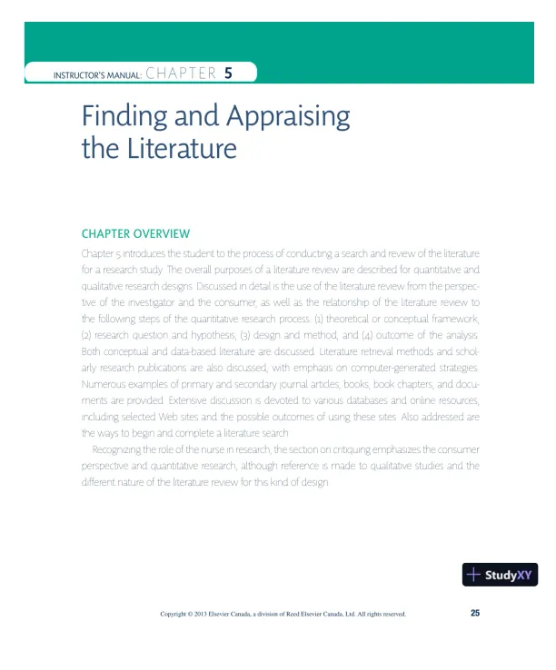 Nursing Research In Canada: Methods, Critical Appraisal, And Utilization, 3rd Canadian Edition Lecture Notes - Page 26 preview image
