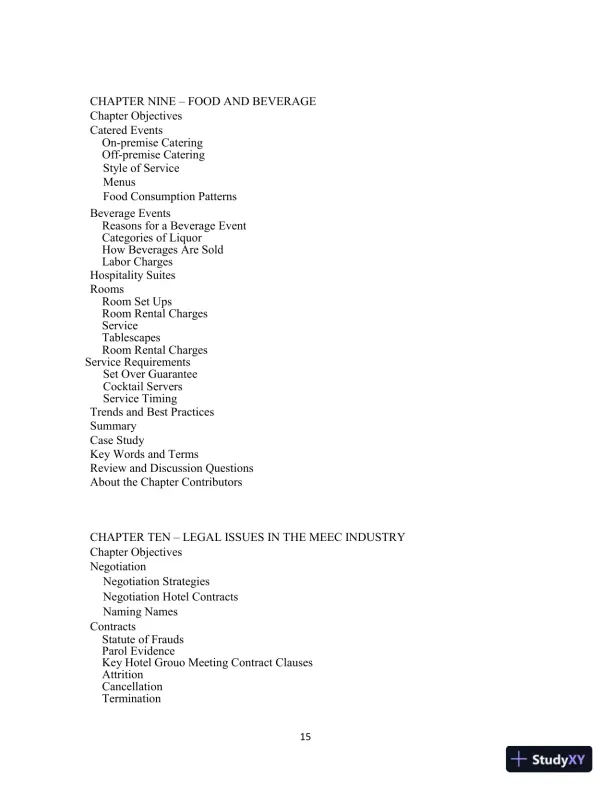 Meetings, Expositions, Events, and Conventions: An Introduction to the Industry, 5th Edition Solution Manual - Page 15 preview image