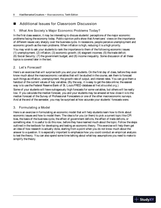 Solution Manual For Macroeconomics, 10th Edition - Page 11 preview image