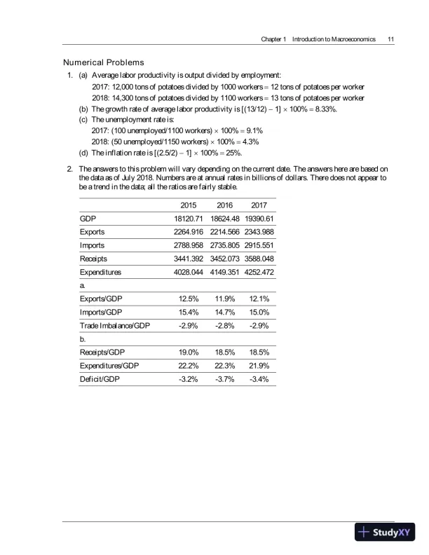 Solution Manual For Macroeconomics, 10th Edition - Page 14 preview image