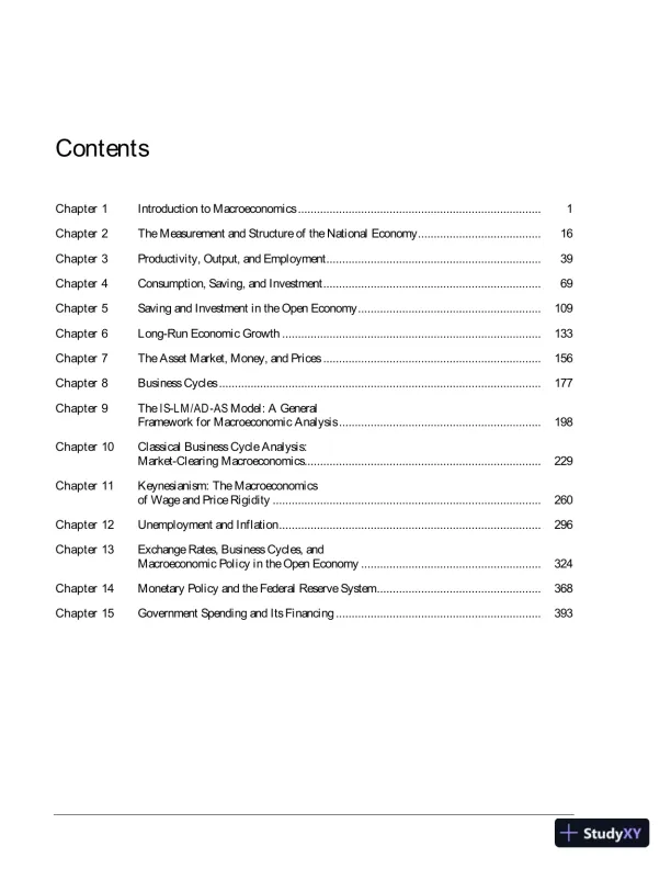 Solution Manual For Macroeconomics, 10th Edition - Page 3 preview image