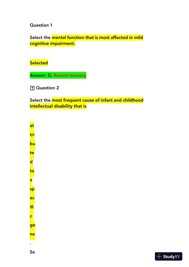 2023-2024 NRNP6635 Psychopathology Final Real Exam With Answers (210 Solved Questions) - Page 3 preview image