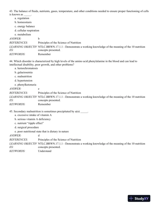 Nutrition Through the Life Cycle 6th Edition Test Bank - Page 13 preview image