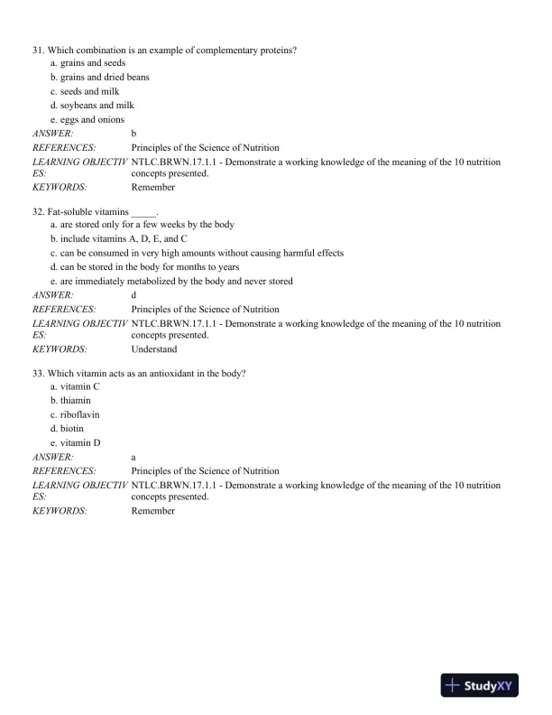 Nutrition Through the Life Cycle 6th Edition Test Bank - Page 9 preview image