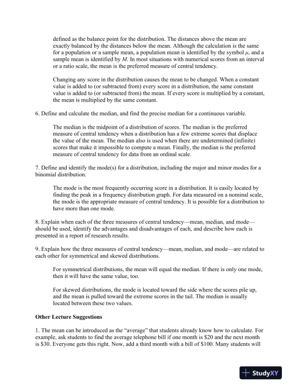 Statistics For The Behavioral Sciences, 10th Edition Solution Manual - Page 16 preview image