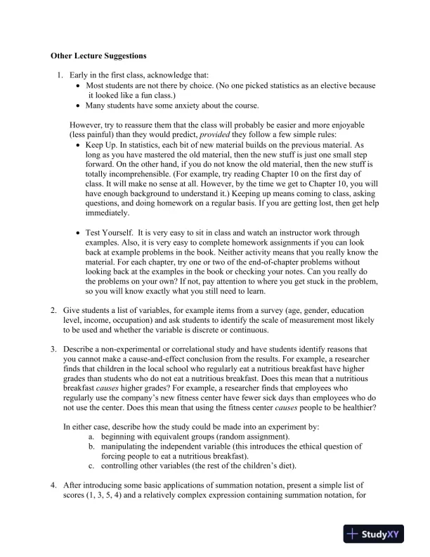 Statistics For The Behavioral Sciences, 10th Edition Solution Manual - Page 5 preview image