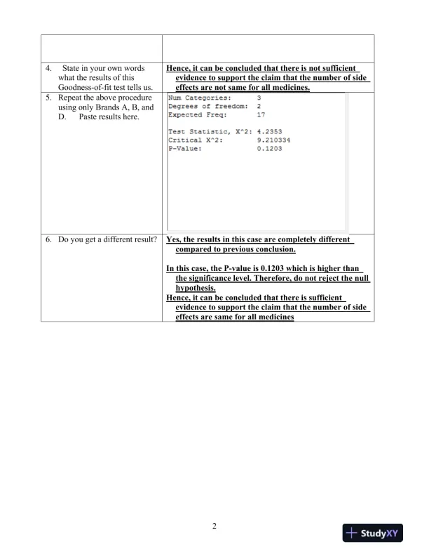 STAT 3001 Week 5 Project: Chi-Square Goodness-of-Fit and Independence Tests - Page 3 preview image