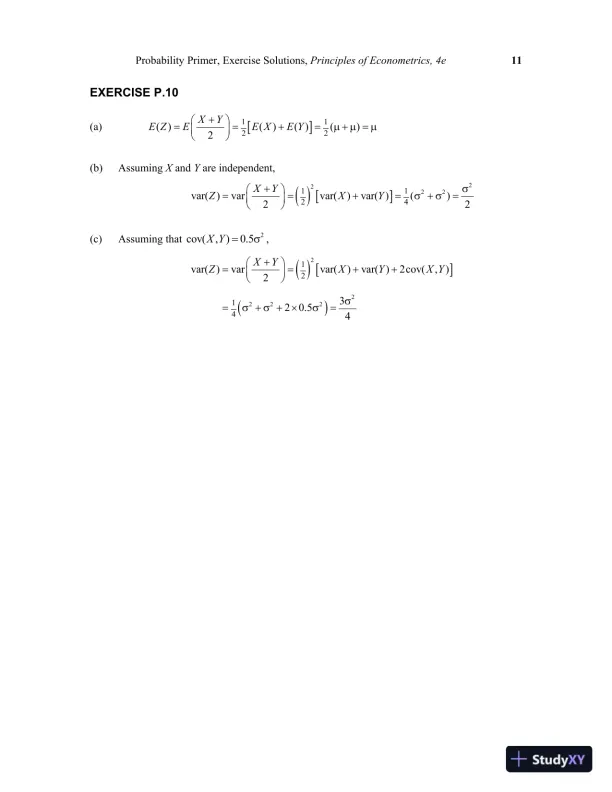 Principles Of Econometrics, 4th Edition Solution Manual - Page 14 preview image